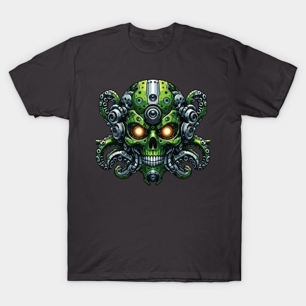 Biomech Cthulhu Overlord S01 D06 T-Shirt by Houerd